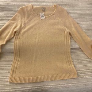 J. Crew Raglan Scoop Neck Sweater in Cream